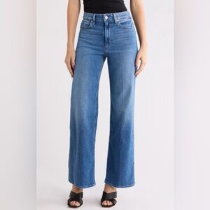 Paige High Waisted Distress Jeans - Blue